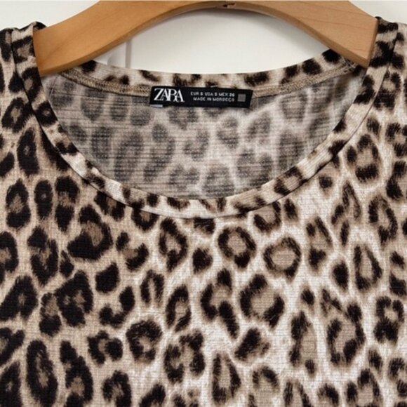 Zara Tiered Leopard Print Midi Dress - Picture 4 of 8